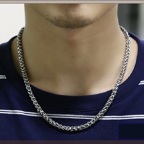 Dây chuyền vảy Rồng bạc Thái cho nam