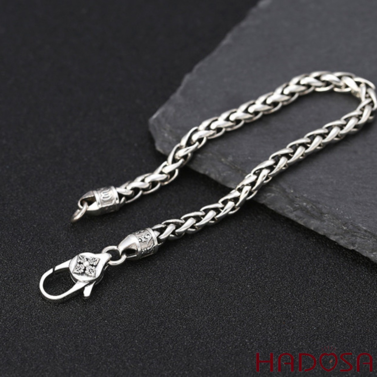 Lắc tay nam bạc đẹp Chùy Kim Cang