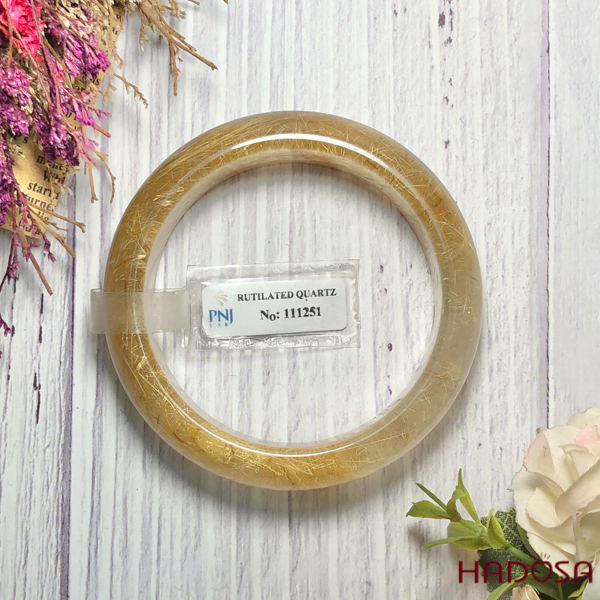 Vòng liền thạch anh tóc vàng 56x20mm đặc biệt cao cấp chuẩn 6A