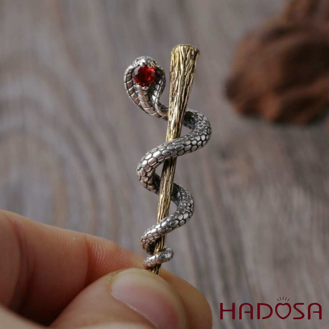 Mặt dây chuyền con Rắn bạc Thái cao cấp