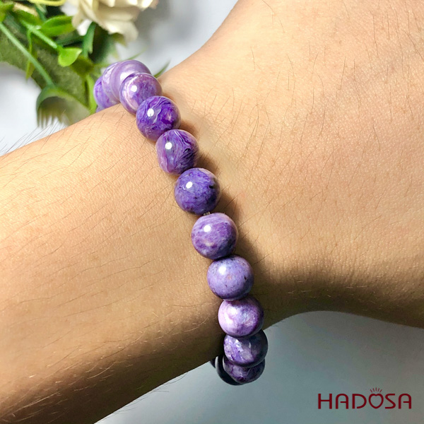 Vòng đá Mắt Rồng Charoite 08mm chuẩn 4A