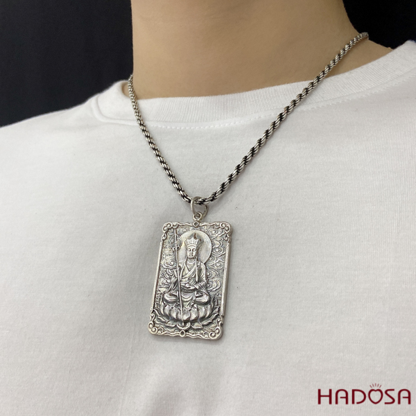 Mặt phật Địa Tạng Vương bạc Thái