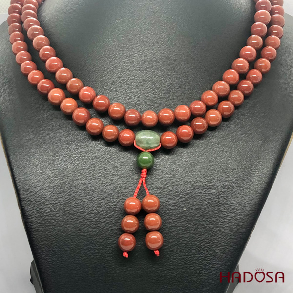 Chuỗi 108 hạt Ngọc Bích đỏ Jasper 8mm