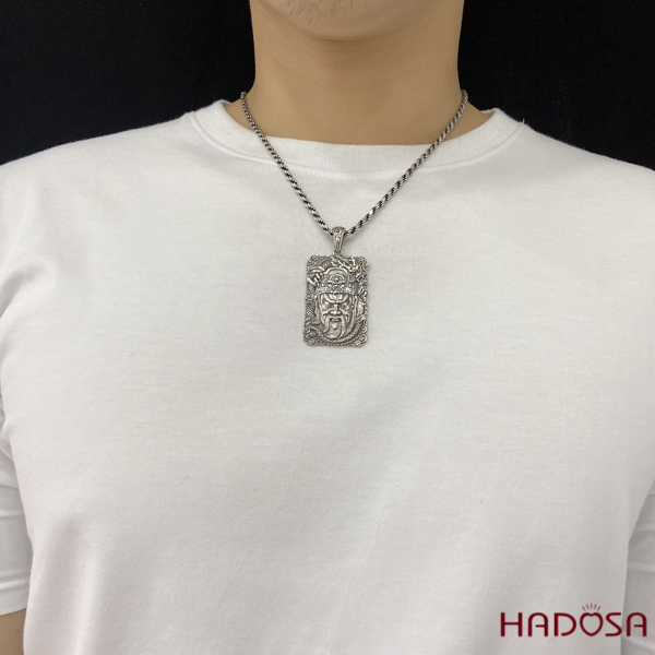 Mặt dây chuyền bạc nam đẹp Quan Vân Trường