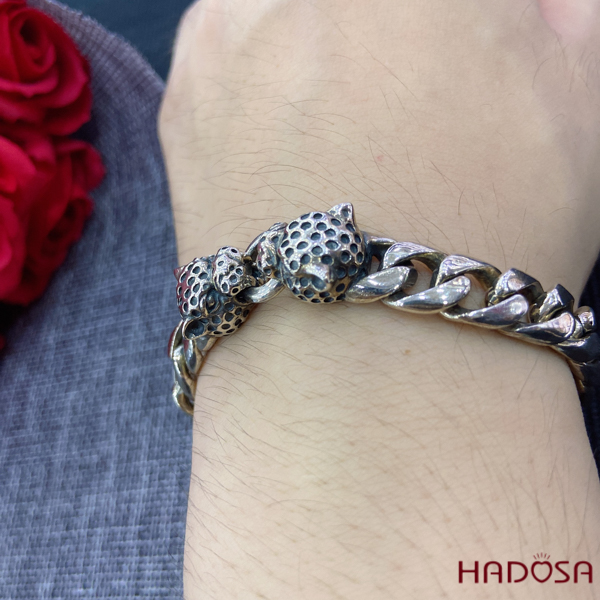 Lắc tay bạc nam đầu Cọp