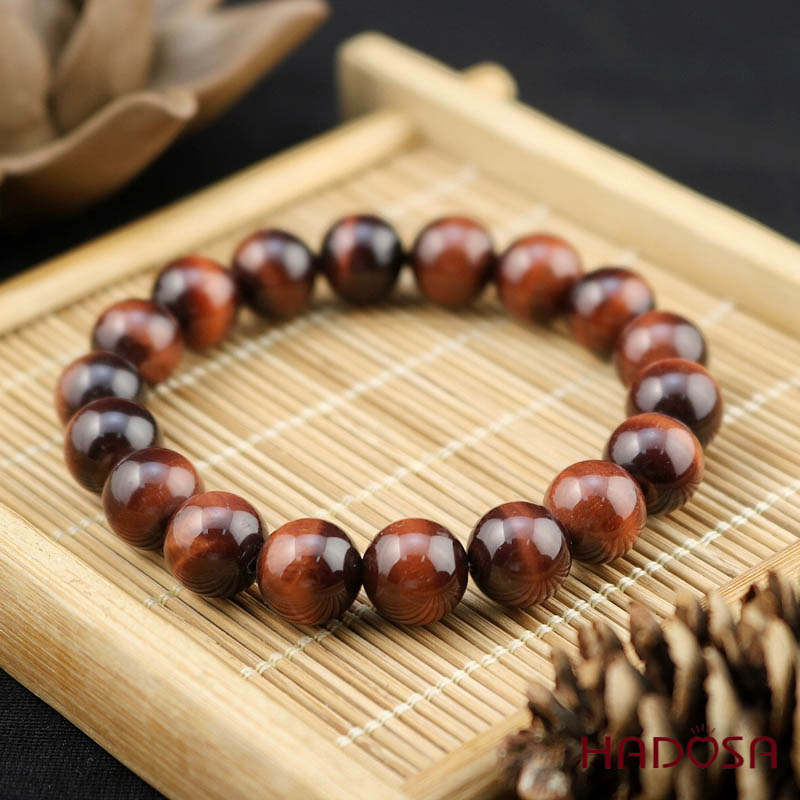 Vòng đá Mắt Hổ nâu đỏ 10mm chuẩn 5A