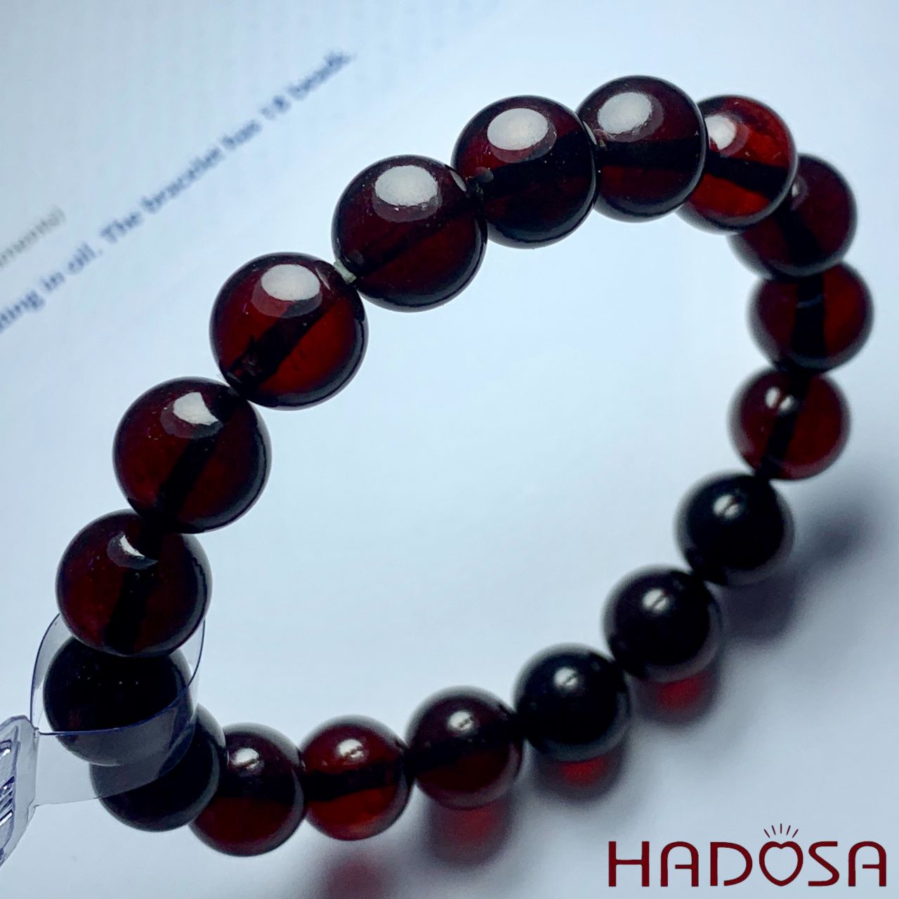 Vòng Hổ Phách Baltic huyết đỏ 10mm đặc biệt cao cấp