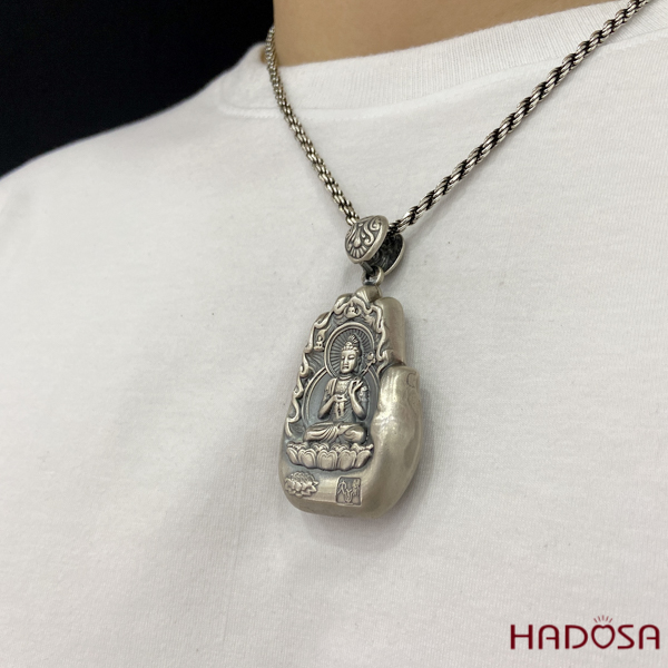 Mặt dây chuyền bạc Thái Đại Thế Chí (Ngọ)