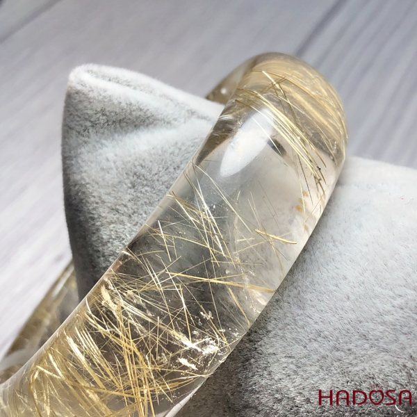 Vòng liền thạch anh tóc vàng 57mm đặc biệt cao cấp chuẩn 6A(-)
