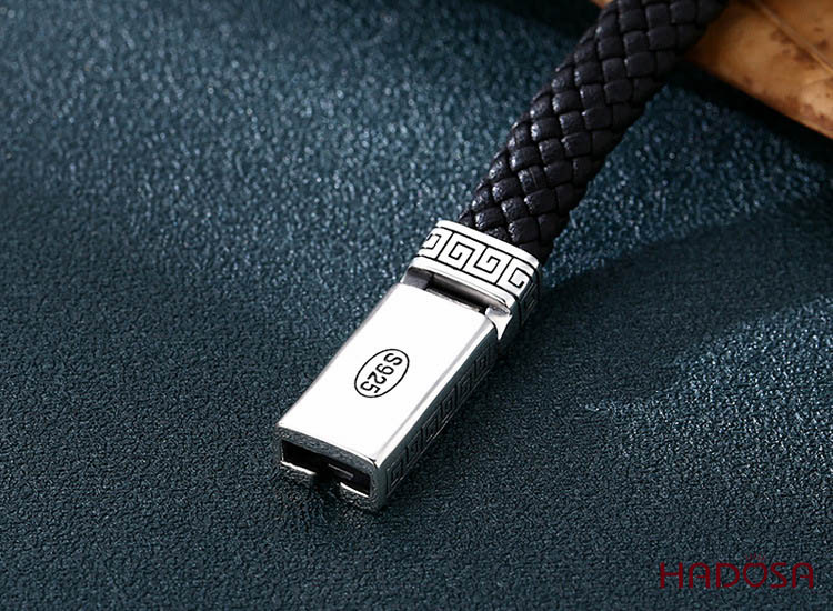 Vòng tay da bạc Thái