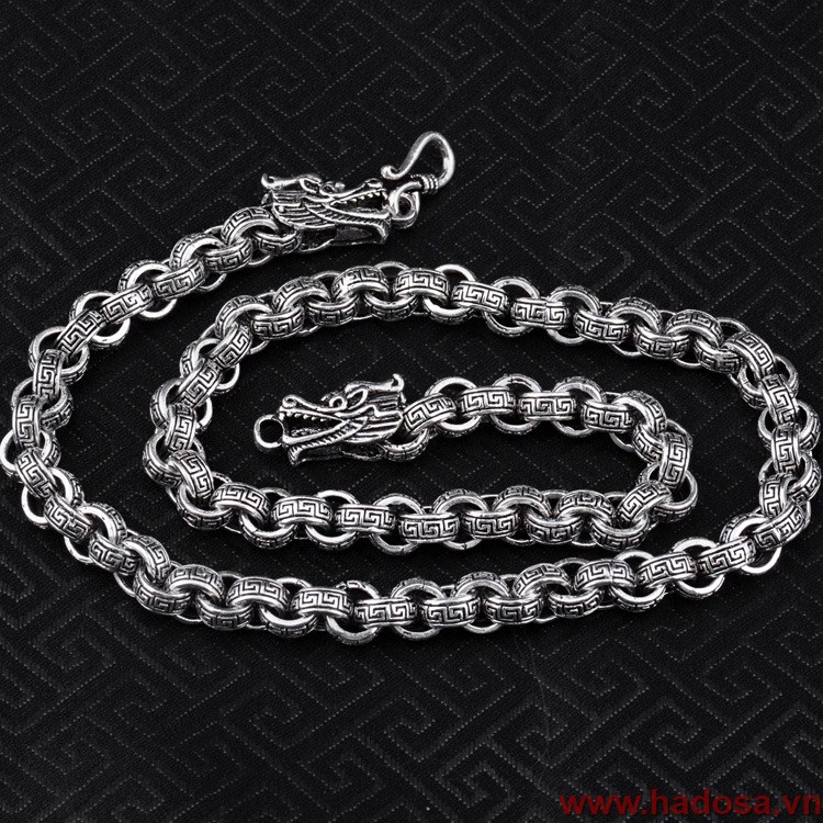 Dây chuyền bạc nam đầu Rồng