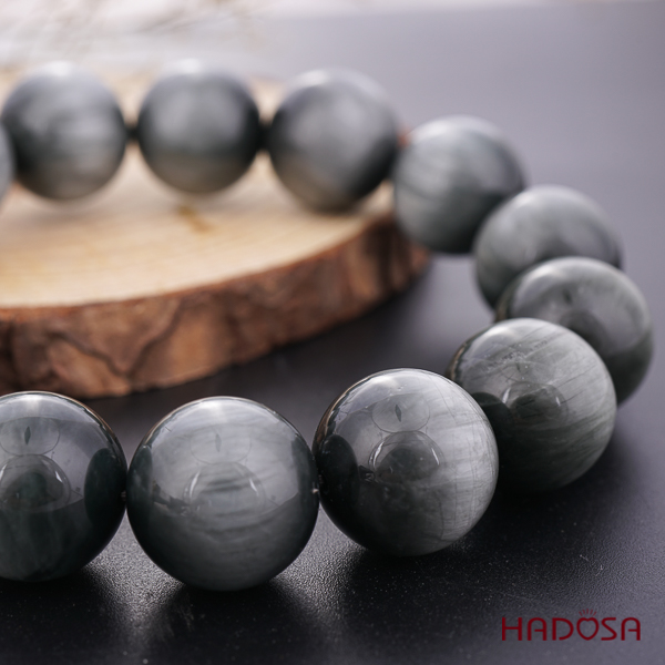 Vòng đá mắt chim Ưng xám 16mm 6A