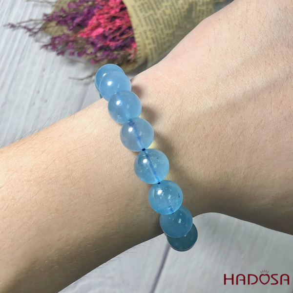 Vòng tay Aquamarine 11mm cao cấp chuẩn 6A