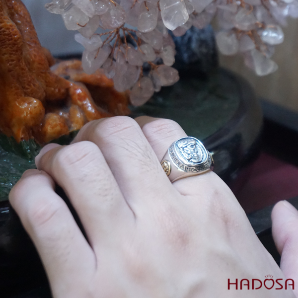 Nhẫn bạc Thái Phật bản mệnh Phổ Hiền (Thìn, Tỵ)