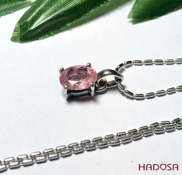 Mặt dây đá Tourmaline bạc 925 cao cấp