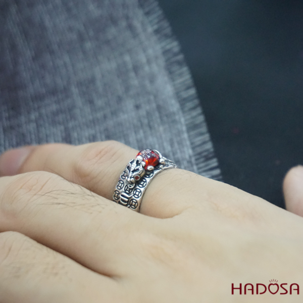 Nhẫn bạc tỳ hưu nam