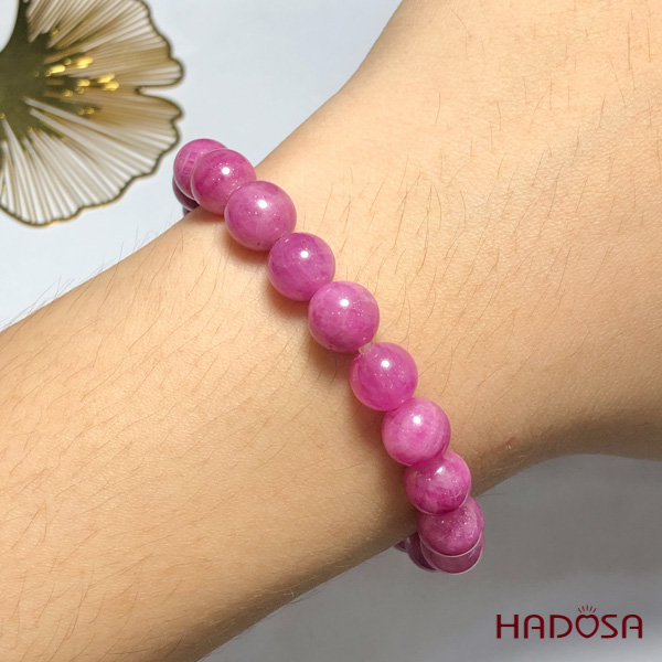 Vòng Ruby hồng tươi đẹp 08mm cao cấp