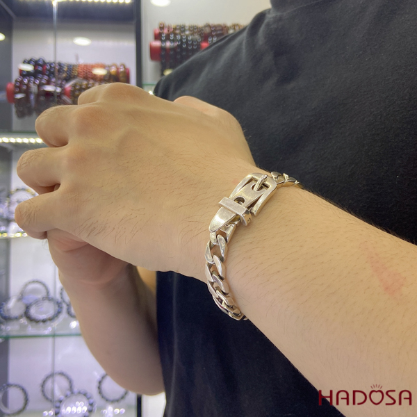 Lắc bạc nam 1 cây khóa Belt