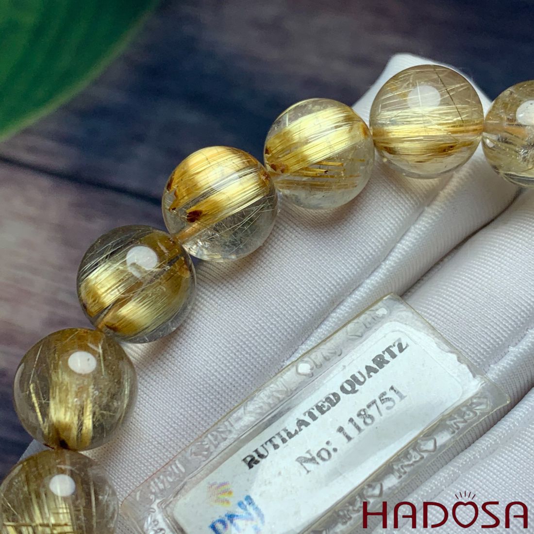 Vòng Thạch anh tóc vàng 11mm 7A