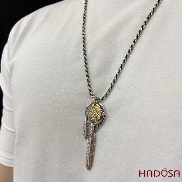 Mặt dây chuyền Dreamcatcher bạc Thái handmade