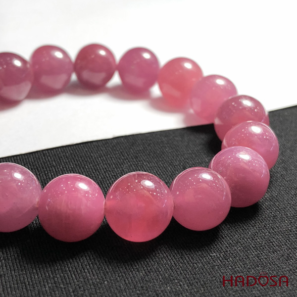 Vòng đá Ruby Thái hồng trong 11mm cao cấp