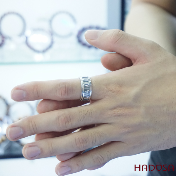 Nhẫn nam bạc Thái La Mã