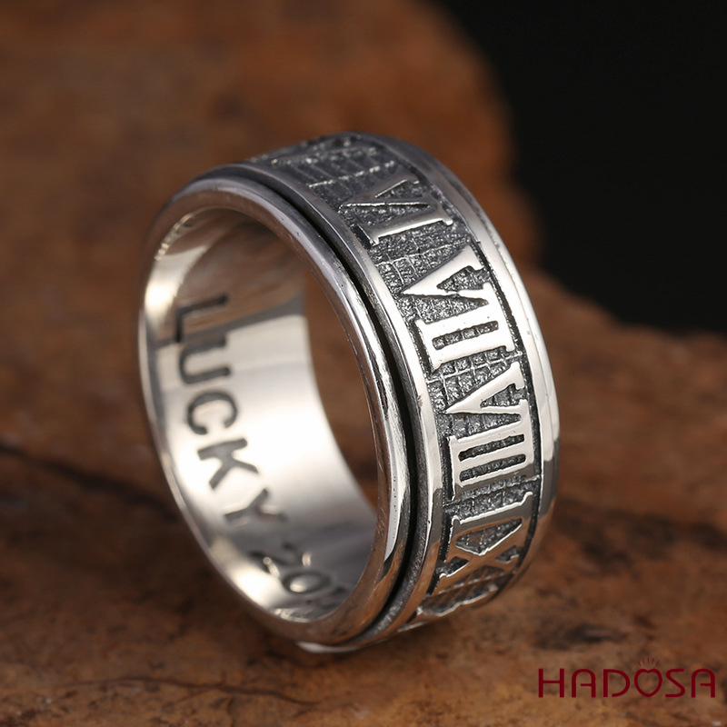 Nhẫn nam bạc Thái La Mã