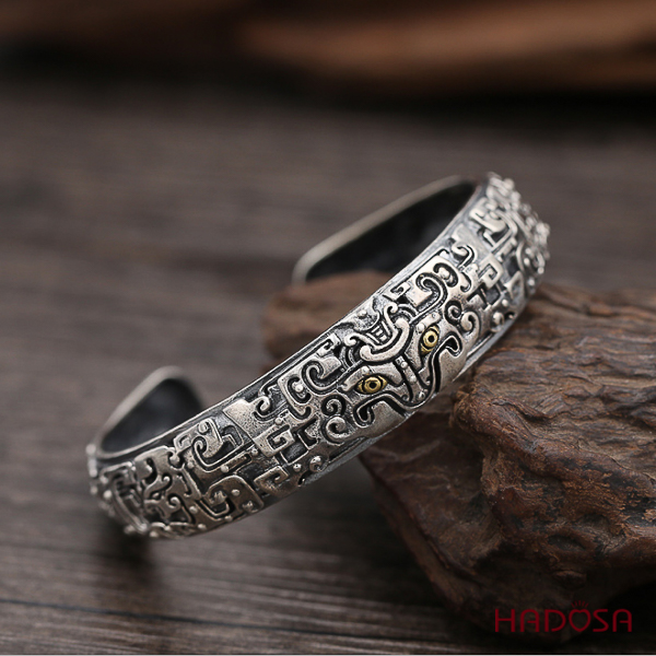 Vòng kiềng bạc Thái handmade