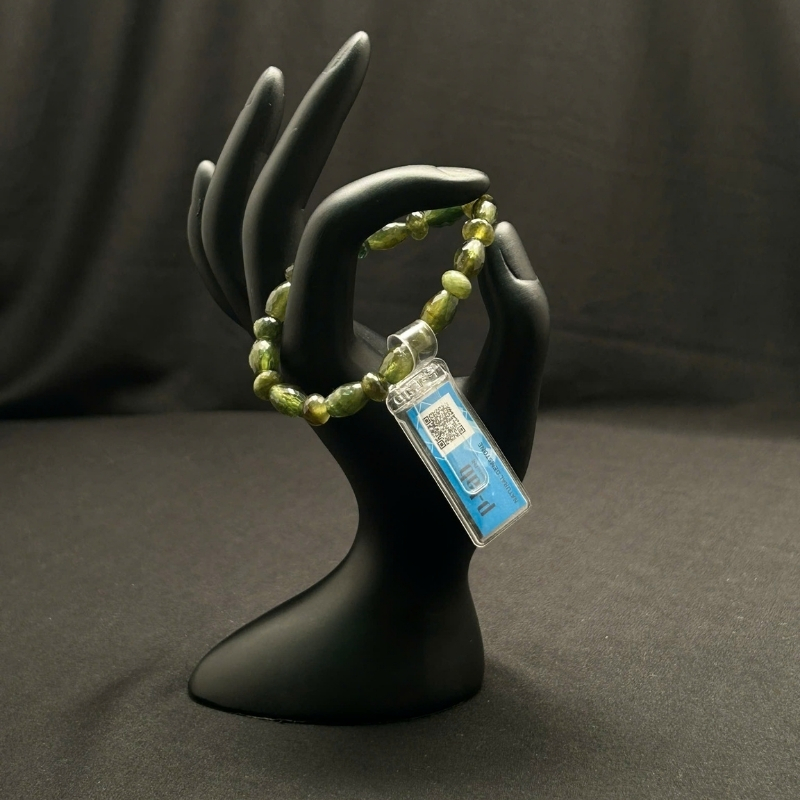 Vòng chuỗi Sapphire cắt giác hạt lu thống 7.5x10mm