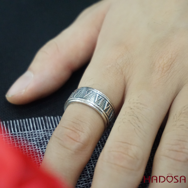 Nhẫn nam bạc Thái La Mã