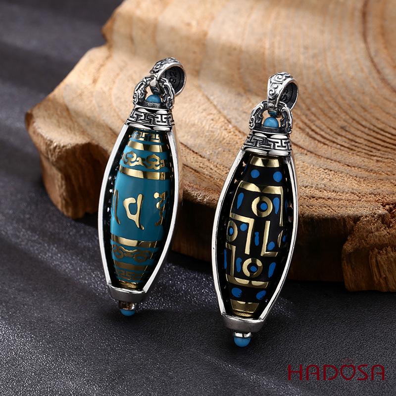 Mặt dây chuyền Trụ Dzi xoay 45*15mm