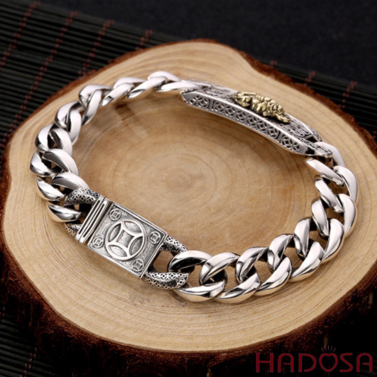 Vòng tay nam bằng bạc Tỳ Hưu