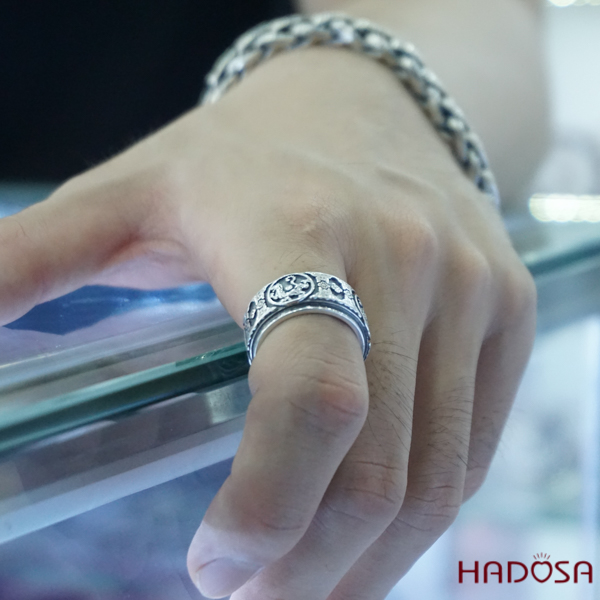 Nhẫn bạc nam tứ linh bạc Thái cao cấp