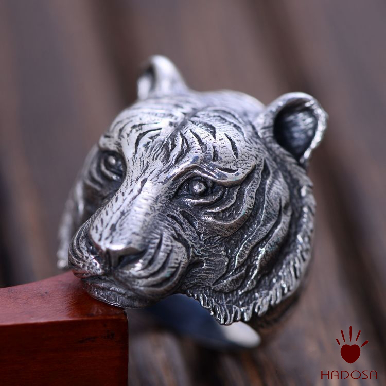 Nhẫn bạc đầu hổ bạc Thái