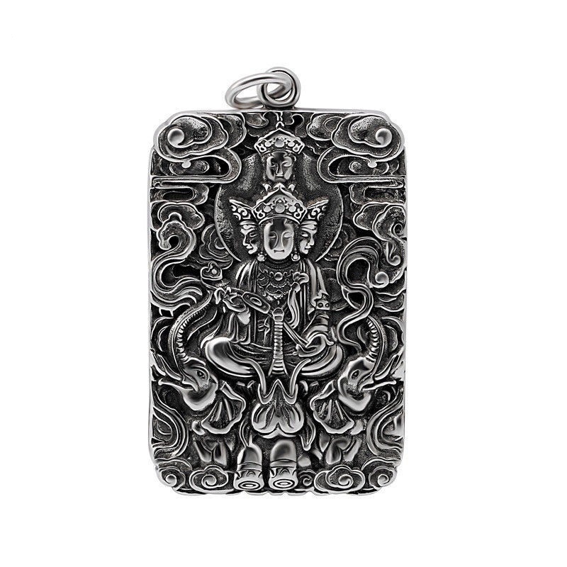 Mặt dây chuyền bạc Thái Phật bản mệnh Phổ Hiền (Thìn, Tỵ)