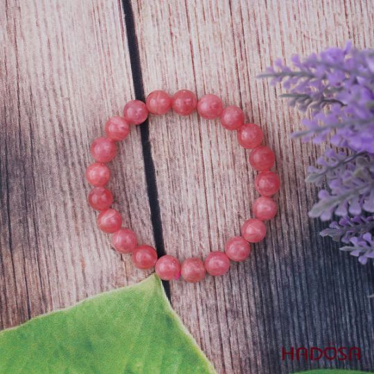 Vòng đá đào Hoa 9mm cao cấp chuẩn 5A