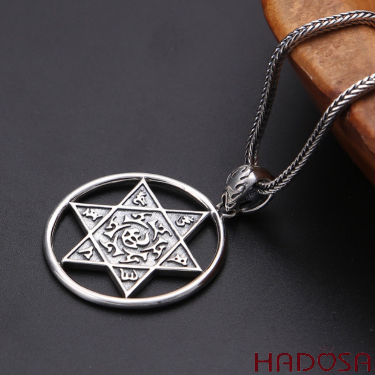 Mặt bạc dây chuyền nam 31mm