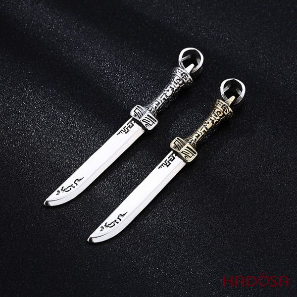 Mặt dây chuyền bạc 925 thanh kiếm 80x10mm