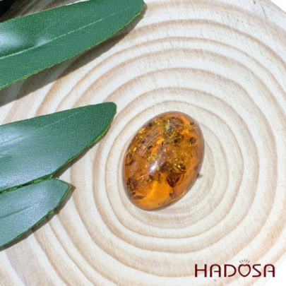 Mặt Hổ Phách Baltic oval 18*25mm