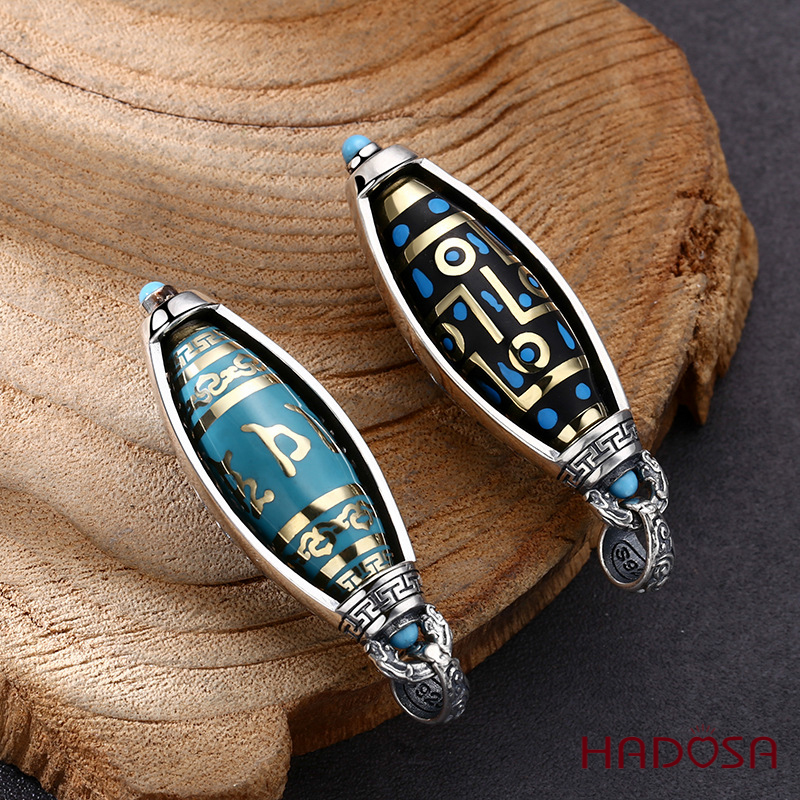 Mặt dây chuyền Trụ Dzi xoay 45*15mm