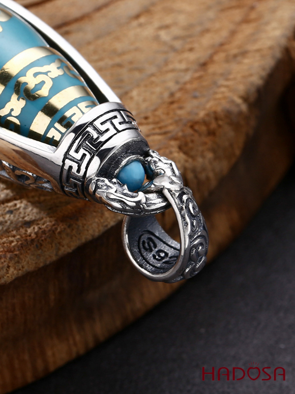 Mặt dây chuyền Trụ Dzi xoay 45*15mm