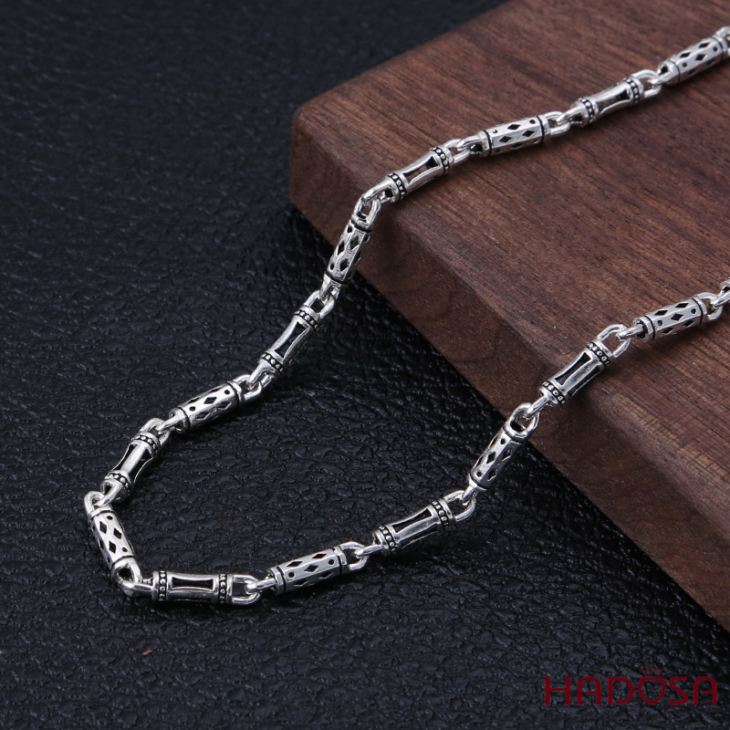 Dây chuyền bạc nam đốt trúc