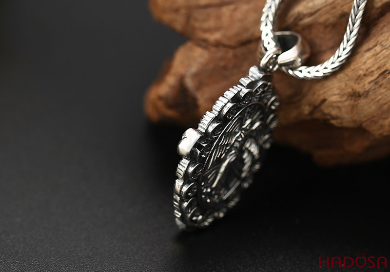 Mặt dây chuyền bạc Thái Đức Mẹ 30x22mm