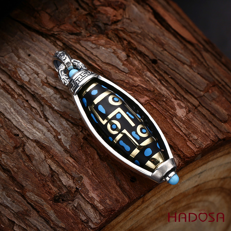 Mặt dây chuyền Trụ Dzi xoay 45*15mm