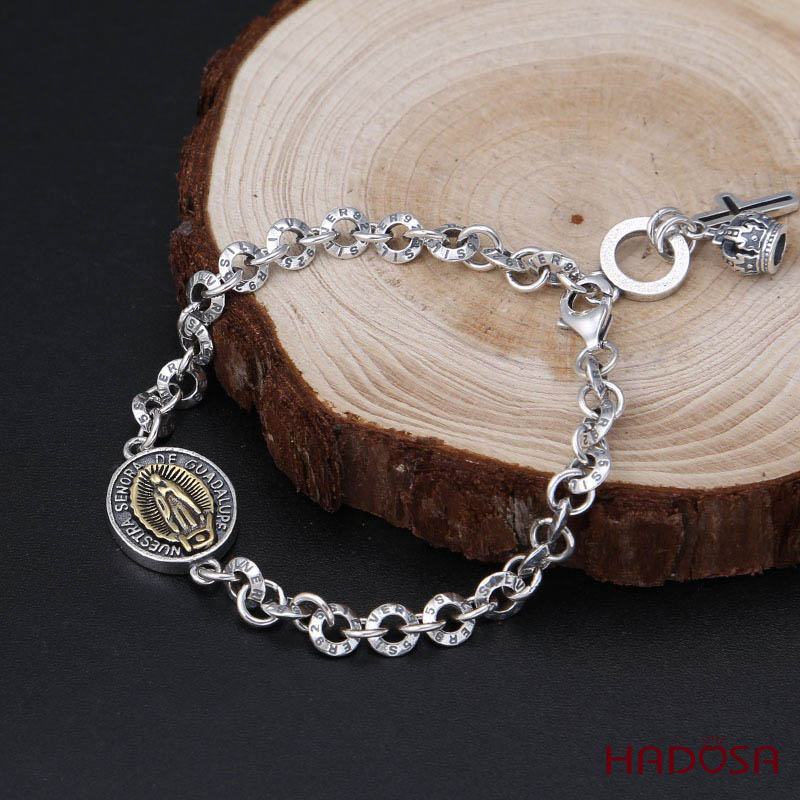 Lắc tay charm bạc Thái Thánh giá