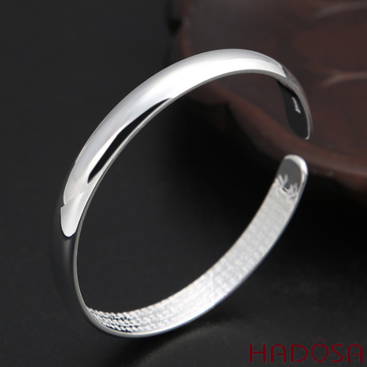 Vòng tay kiềng bạc trơn