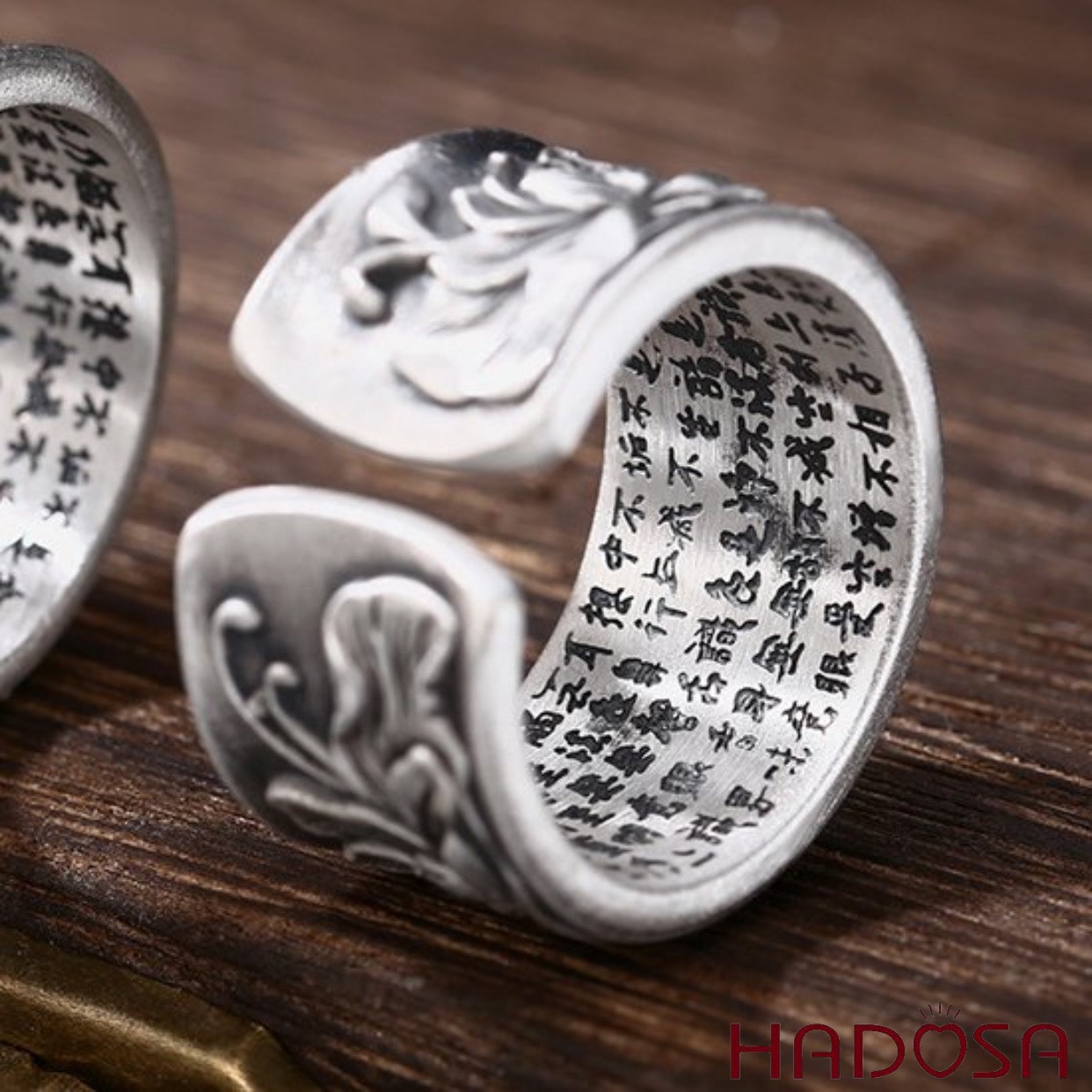 Nhẫn bạc Thái Hoa Mẫu Đơn