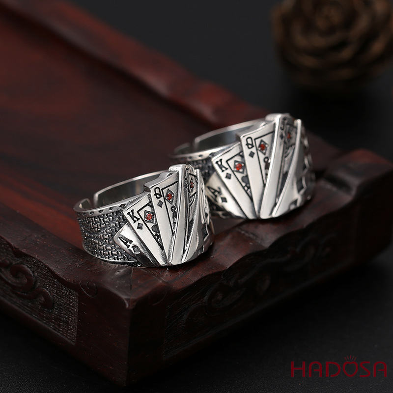 Nhẫn bạc Thái sảnh bài