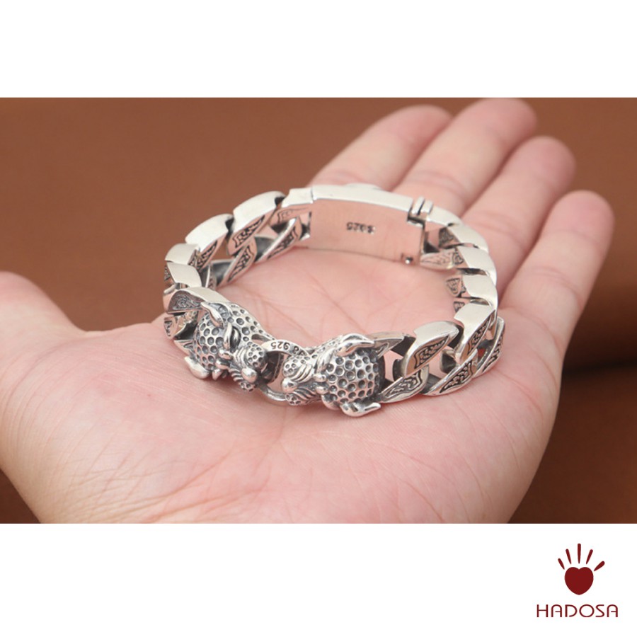 Lắc tay nam bạc Thái 925 đầu Báo
