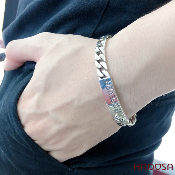 Lắc tay nam bạc Forever